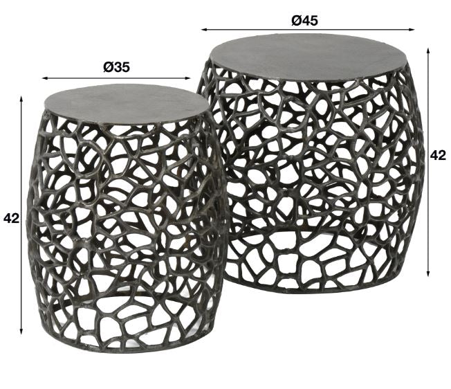 ZI Maze Side Table Black