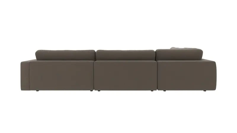 Rowico Home Duncan Corner Sofa 2+3-Seater Rita #108 Medium Grey 345x233x78 cm