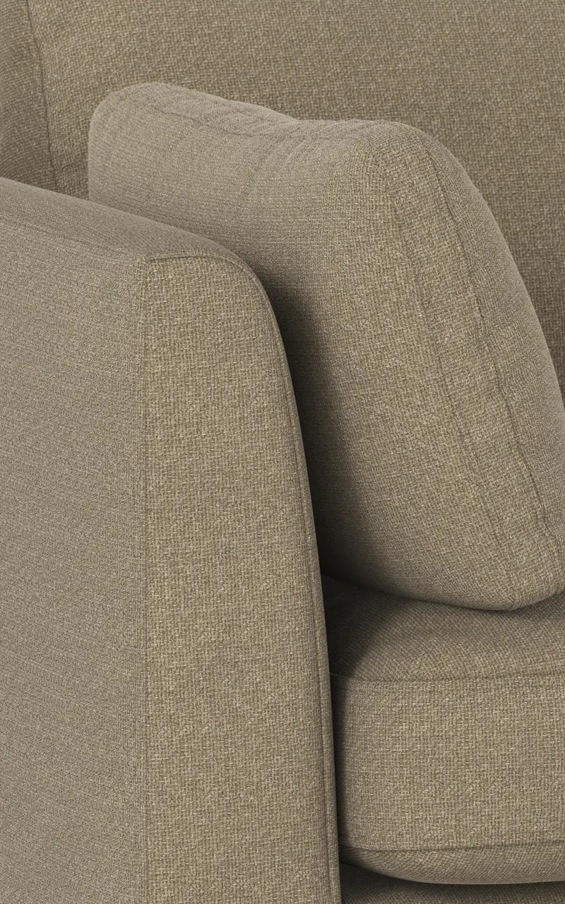 Rowico Home Corwin Corner Sofa 2.5+2.5-Seater Open End Right Rita #109 Dark Beige 266x226x83 cm