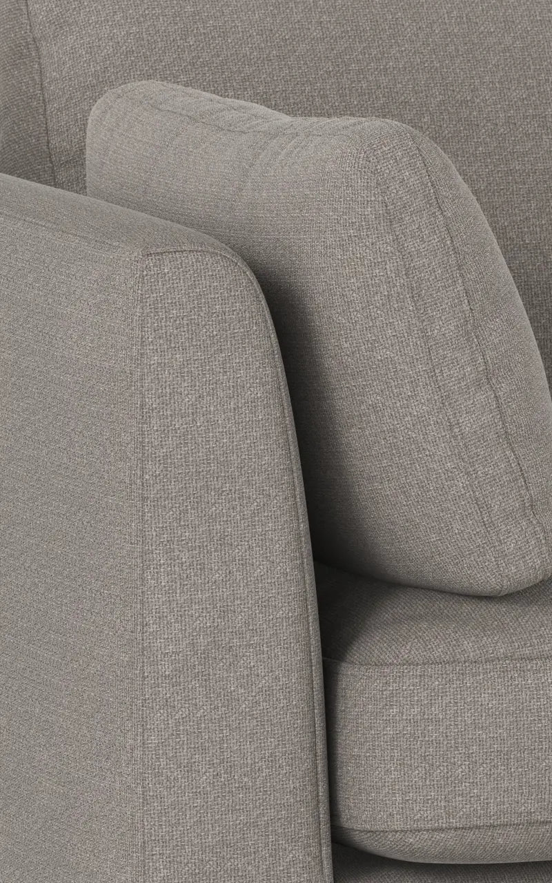 Rowico Home Corwin Corner Sofa 2.5+2.5-Seater Open End Right Rita #167 Light Grey 266x226x83 cm