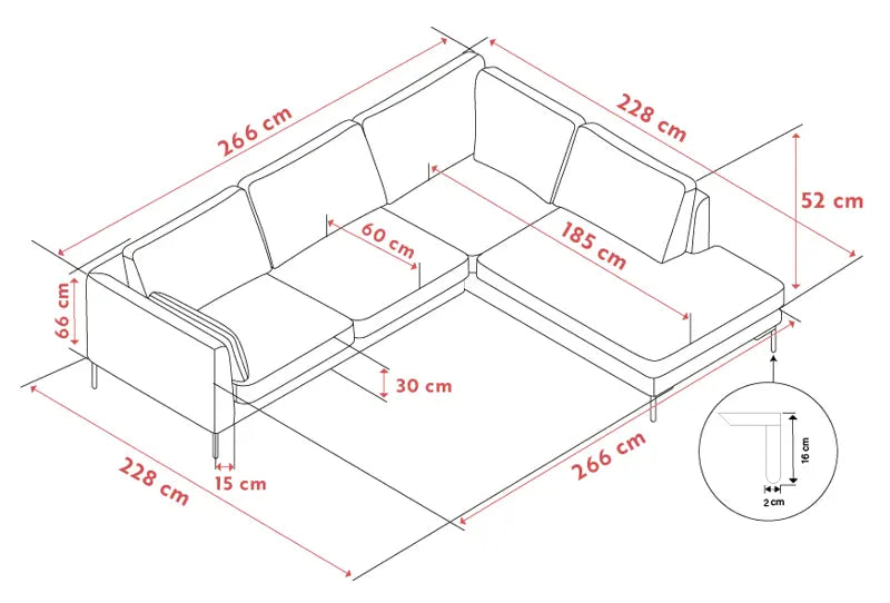 Rowico Home Corwin Corner Sofa 2.5+2.5-Seater Open End Right Brenda #68 Yellow 266x226x83 cm
