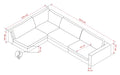 Rowico Home Duncan Corner Sofa 2+3-Seater Open End Left Oscar #13 Light Brown 345x216x78 cm