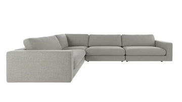 Rowico Home Duncan Corner Sofa 2+3-Seater Robin #149 Medium Grey 345x233x78 cm