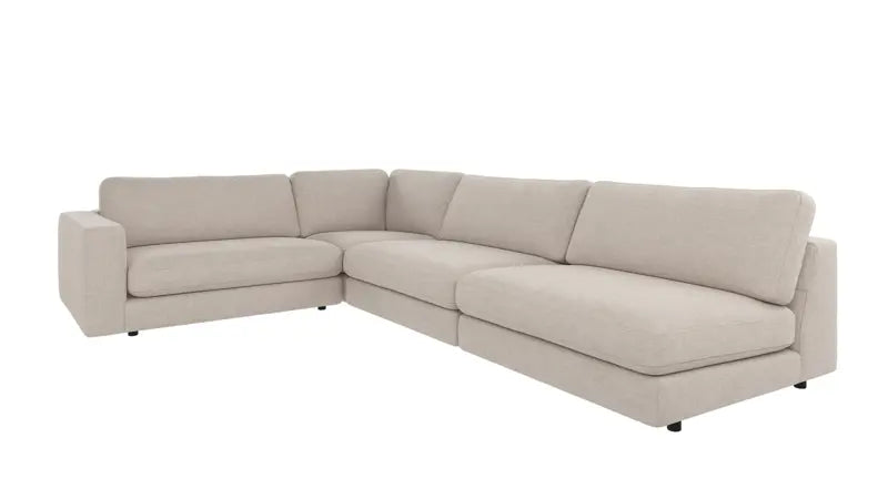 Rowico Home Duncan Corner Sofa 2+3-Seater Open End Right Oscar #124 Beige 325x230x78 cm