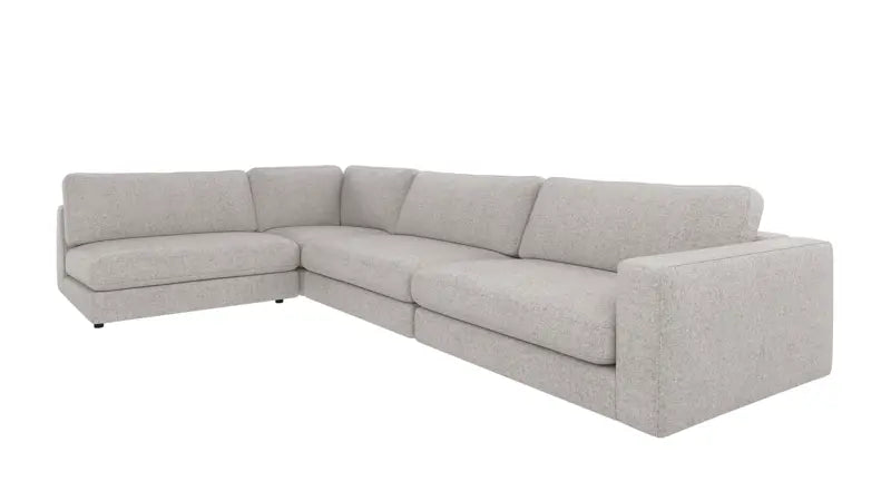 Rowico Home Duncan Corner Sofa 2+3-Seater Open End Left Oscar #196 Light Grey 345x216x78 cm