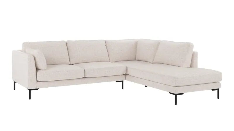 Rowico Home Corwin Corner Sofa 2.5+2.5-Seater Open End Right Oscar #1 Light Beige 266x226x83 cm
