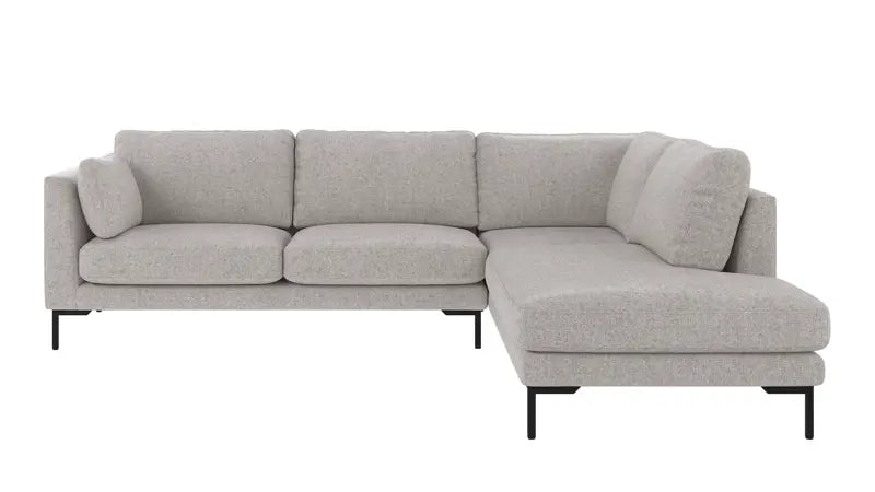 Rowico Home Corwin Corner Sofa 2.5+2.5-Seater Open End Right Oscar #196 Light Grey 266x226x83 cm