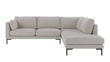 Rowico Home Corwin Corner Sofa 2.5+2.5-Seater Open End Right Oscar #196 Light Grey 266x226x83 cm