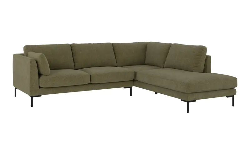 Rowico Home Corwin Corner Sofa 2.5+2.5-Seater Open End Right Max #88 Dark Green 266x226x83 cm