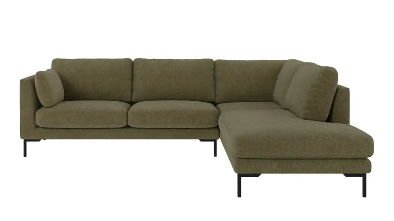 Rowico Home Corwin Corner Sofa 2.5+2.5-Seater Open End Right Max #88 Dark Green 266x226x83 cm