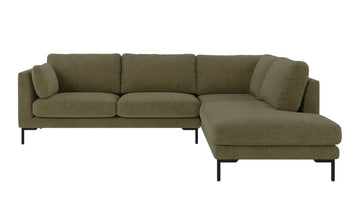 Rowico Home Corwin Corner Sofa 2.5+2.5-Seater Open End Right Max #88 Dark Green 266x226x83 cm
