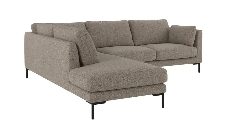 Rowico Home Corwin Corner Sofa 2.5+2.5-Seater Open End Left Oscar #13 Light Brown 266x226x83 cm