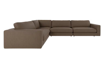 Rowico Home Duncan Corner Sofa 2+3-Seater Open End Left Sandra #103 Brown 345x233x78 cm