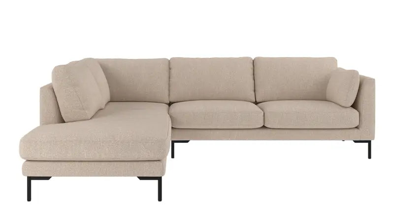Rowico Home Corwin Corner Sofa 2.5+2.5-Seater Open End Left Sandra #903 Light Beige 266x226x83 cm