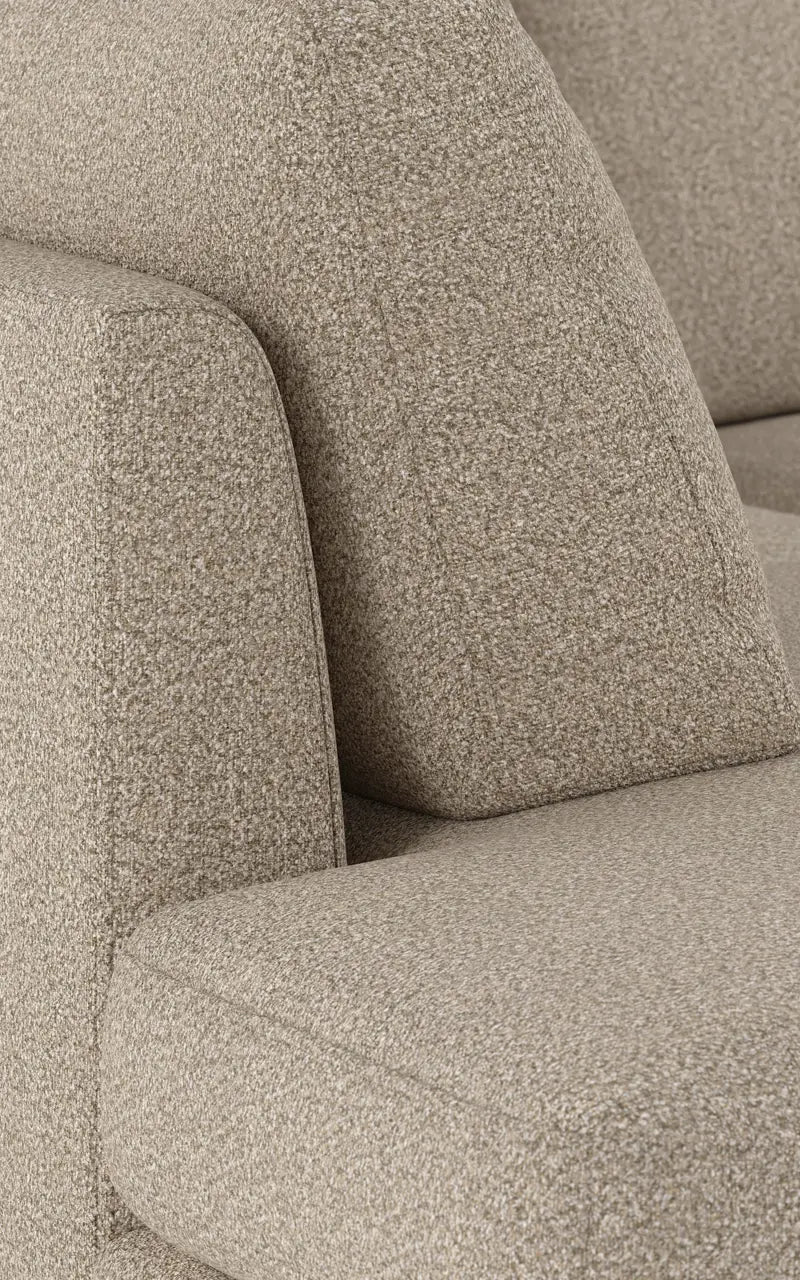 Rowico Home Corwin Corner Sofa 2.5+2.5-Seater Open End Left Sandra #904 Dark Beige 266x226x83 cm