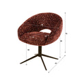 Emmo Design Swivel Armchair Cupa Delviro Burgundy Set of 2