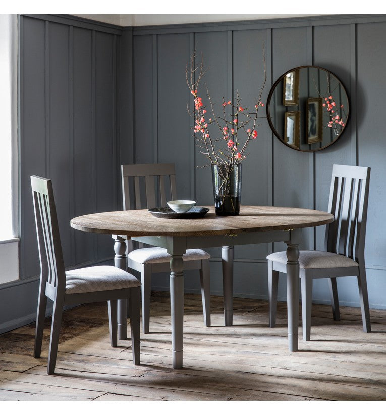 GA Cookham Round Extending Dining Table Grey