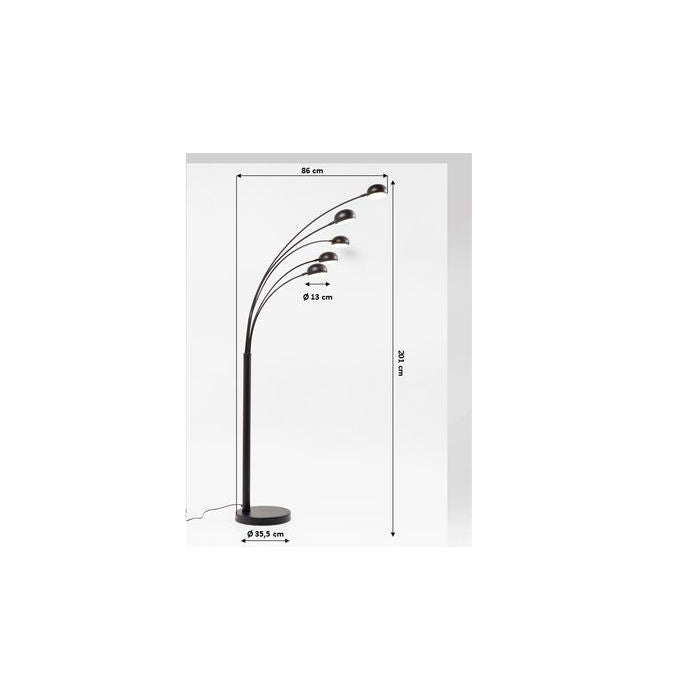 Floor Lamp Five Fingers Black Matt