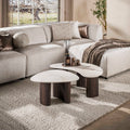Zijlstra Ceramo Organic Coffee Table Set of 2 Taj Mahal 34.6x21.3x13.8 in
