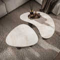 Zijlstra Ceramo Organic Coffee Table Set of 2 Taj Mahal 34.6x21.3x13.8 in