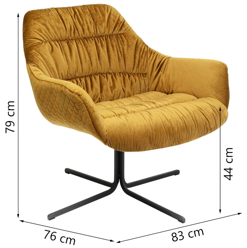 Swivel Armchair Bristol Yellow
