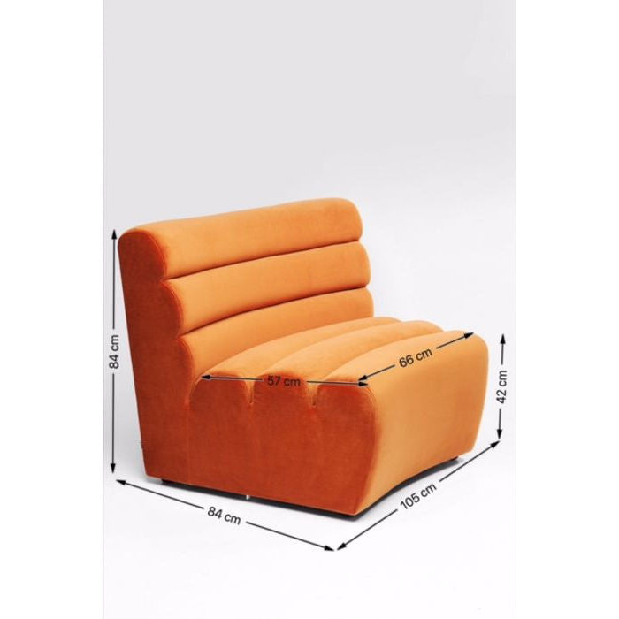Sofa Element Wave Orange