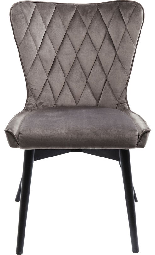 Chair Black Marshall Velvet Grey