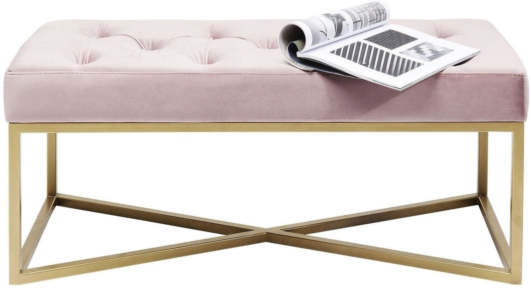 Bench Crossover Rose Brass 90x40cm