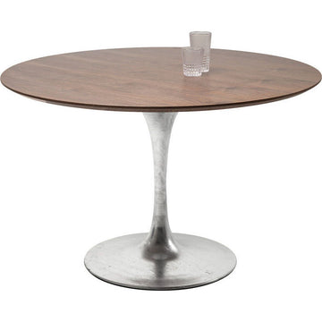 Table Invitation Set Walnut Zinc Ø120cm
