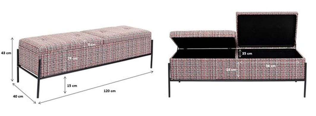 Bench Buttons Storage Colore
