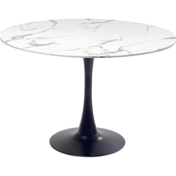 Table Schickeria Marble White Black Ø110cm