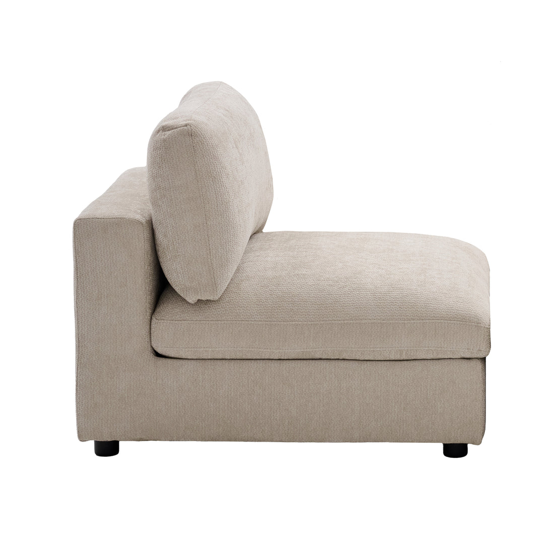 Ann Armless Chair - Biscuit