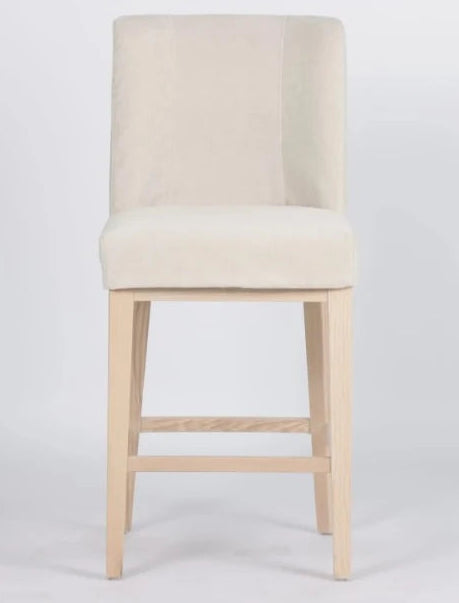  Anna Fabric Counter Stool Oak Legs