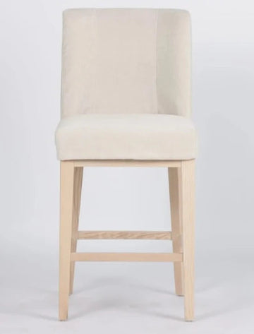  Anna Fabric Counter Stool Oak Legs