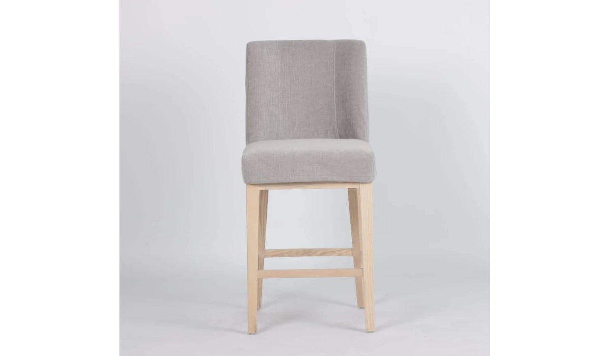 KL Anna Fabric Counter Stool Oak Legs