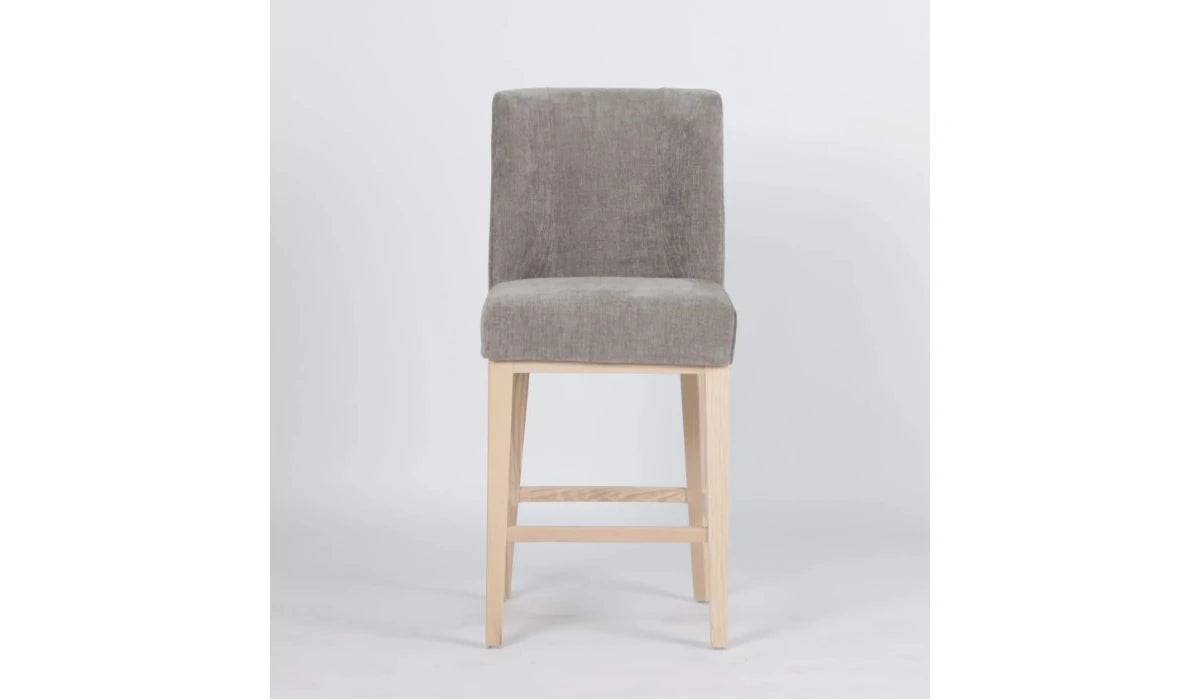 KL Anna Fabric Counter Stool Oak Legs