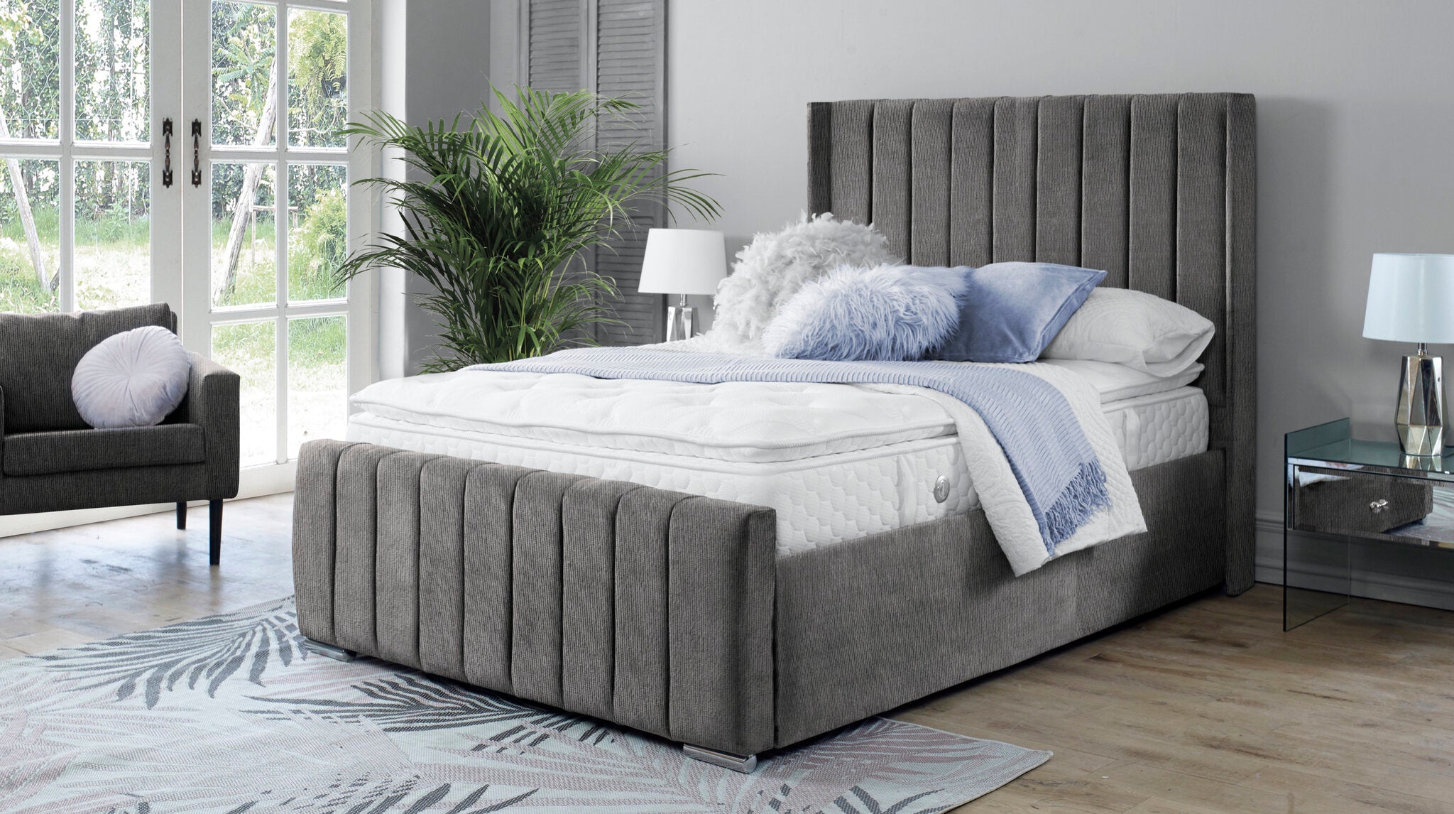 Araz Naples Grey 3ft Ottoman Bed