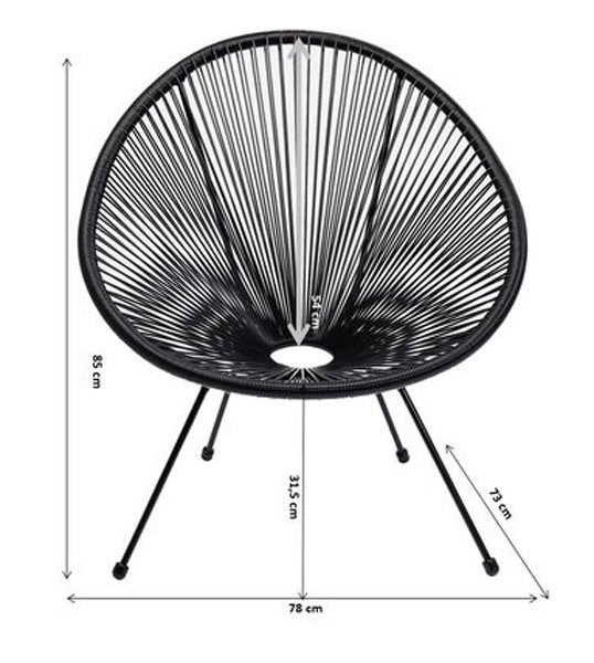 Armchair Acapulco Black