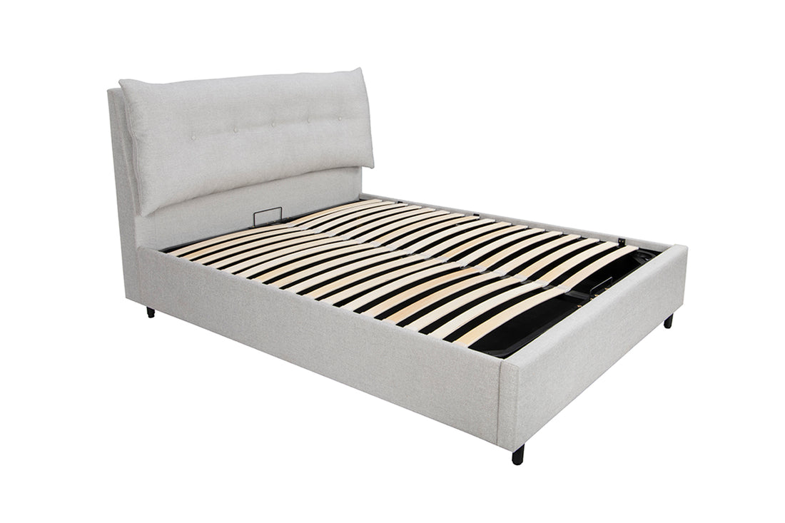 VL Avery Ottoman 6ft Bed Silver