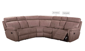 VL Baxter Armless Sectional Corner Group Brown