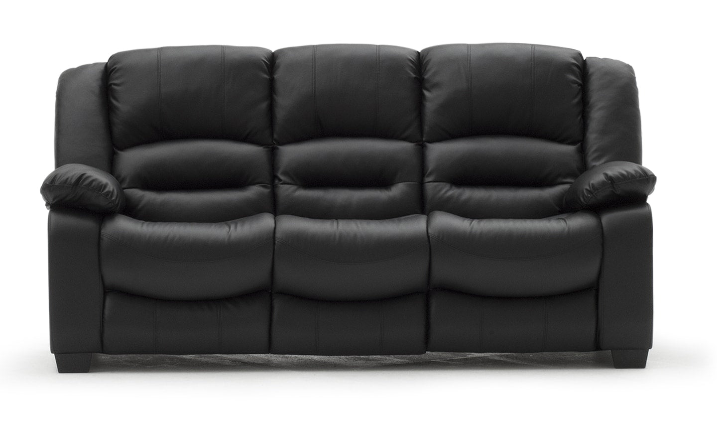 VL Barletto 3 Seater Sofa Black