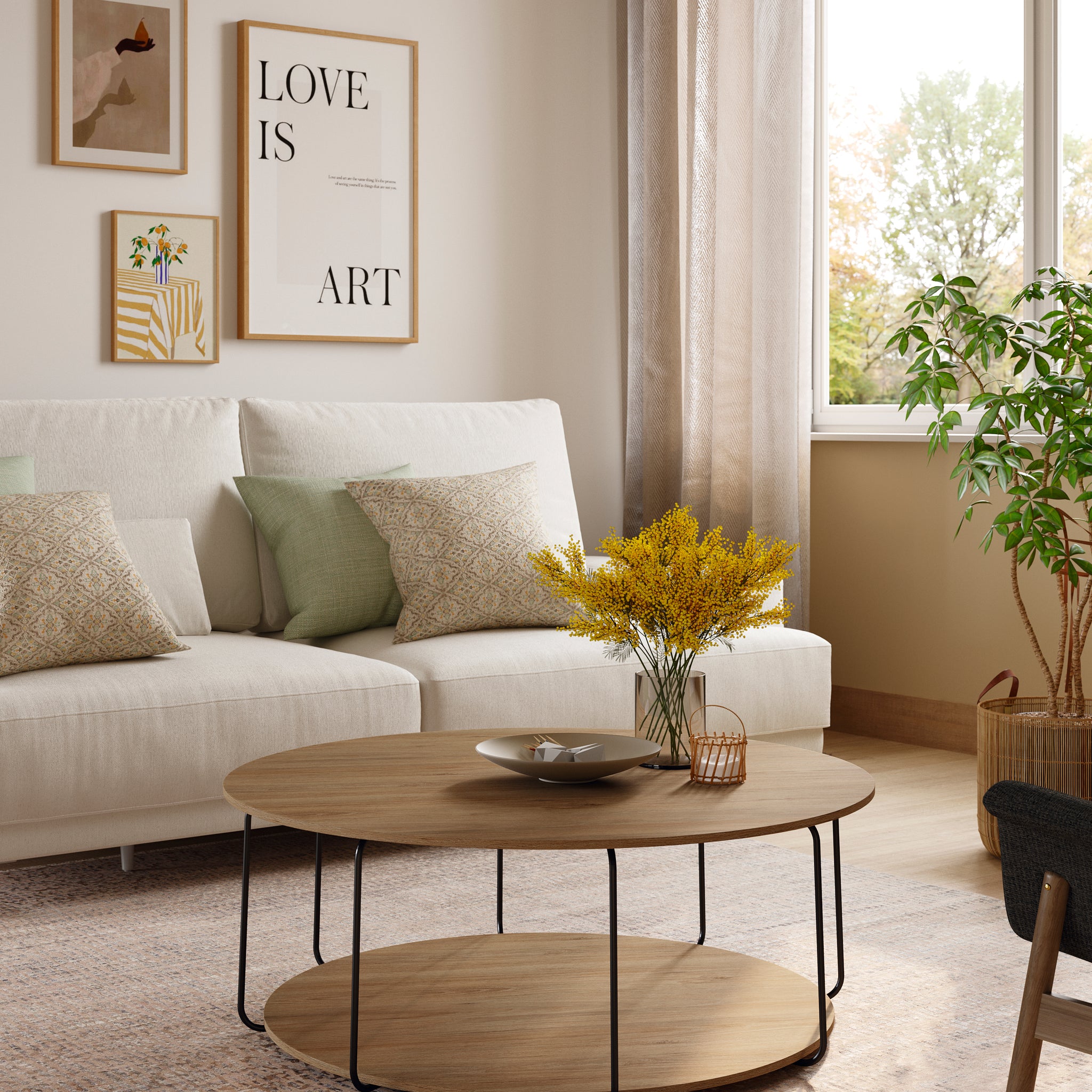 Cava round coffee table by Mobenia | Ø100cm, H38cm