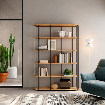 Cava tall shelving system by Mobenia | W80cm, H170cm, D39cm