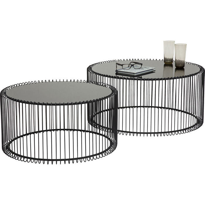Coffee Table Wire Black (2/Set)