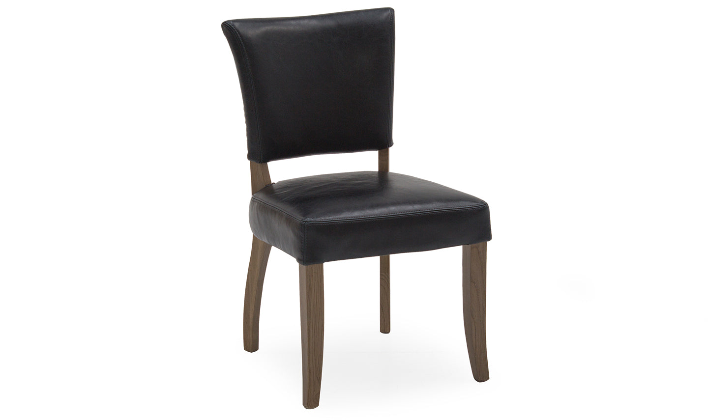 VL Duke Leather Dining Chair Ink Blue