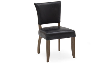 VL Duke Leather Dining Chair Ink Blue