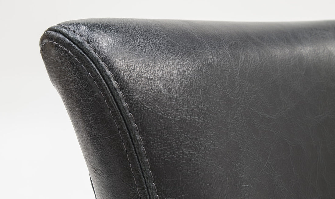 VL Duke Leather Dining Chair Ink Blue