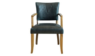 VL Duke Arm Chair Leather - Ink Blue