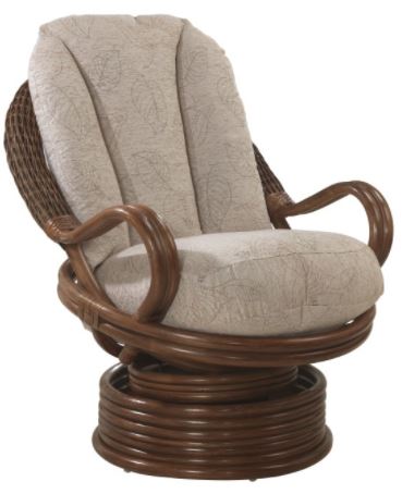 DE Euqitna Brown Swivel Chair + Cushion
