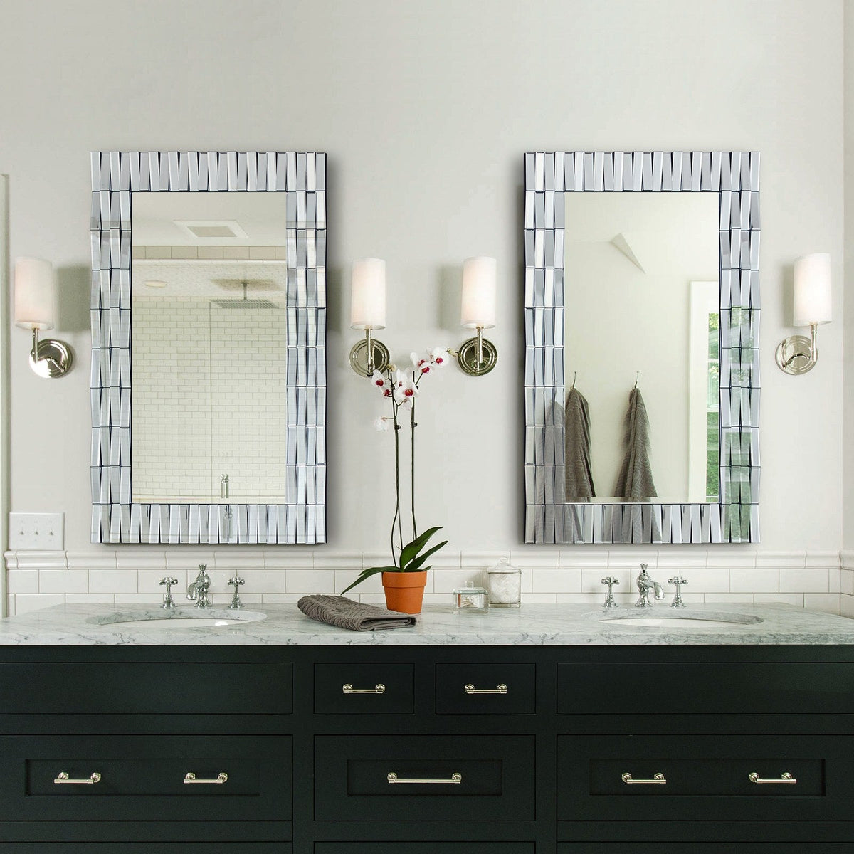 GD008 Large Silver Mirror 100cm